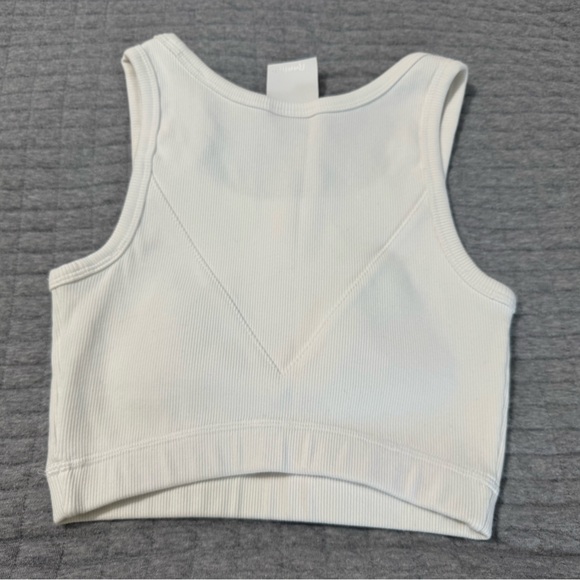 Reebok x Victoria Beckham Cropped Ribbed Tank Top White Size XS - Picture 8 of 10